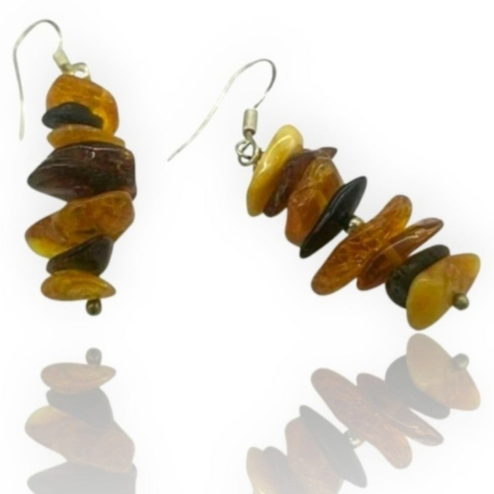 Baltic Amber Sterling 925' drop earrings